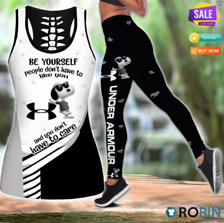 UA Snoopy Be Yourself New Hollow Tanktop & Legging Set