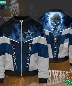 Dallas Cowboys Skull Football Bomber Jacket 3D
