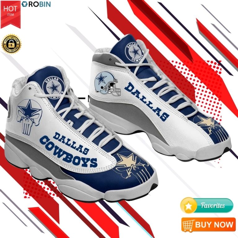 Dallas Cowboys Team Sneakers Football Team Jordan 13 Shoes