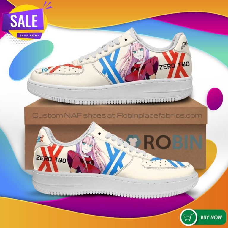 Darling In The Franxx NAF Shoes Code 002 Zero Two Air Force Sneakers Anime NAF Shoes