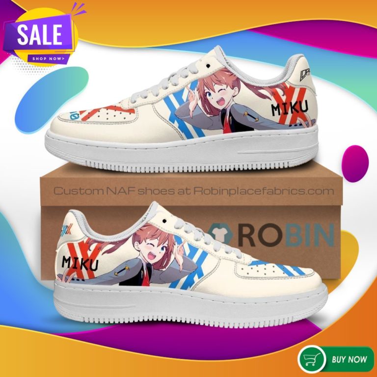 Darling In The Franxx NAF Shoes Code 390 Miku Air Force Sneakers Anime NAF Shoes