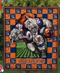 Denver Broncos Football Quilt Blanket