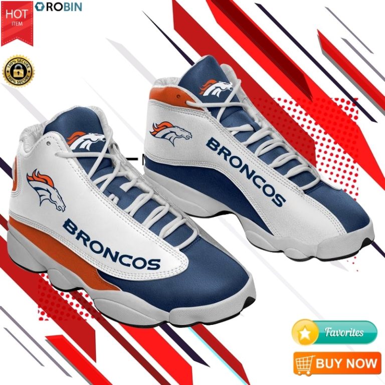 Denver Broncos Team Sneakers Football Team Sneakers Jordan 13 Shoes
