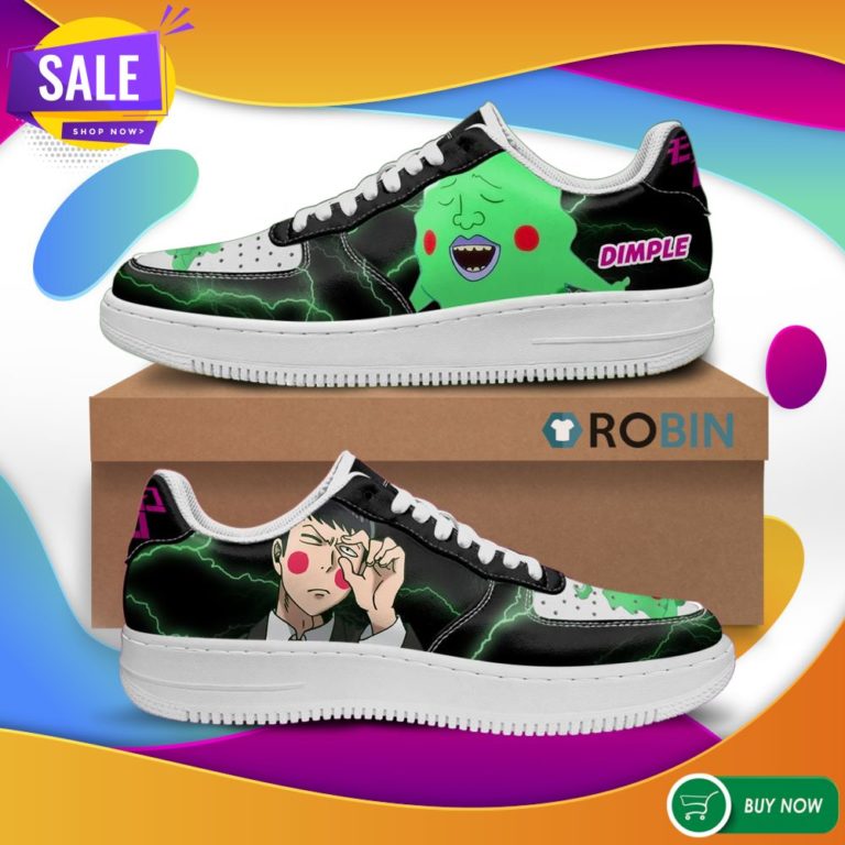 Dimple Air Force Shoes Mob Pyscho 100 Anime Sneakers