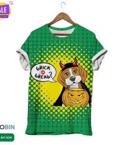 Trick Or Treat Halloween Dog  3D All Over Print T-Shirt
