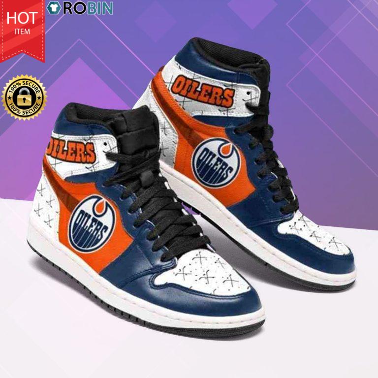 Edmonton Oilers Ice Hockey Shoes – Jordan 1 High Sneaker