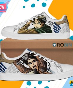 Eren Jeager Skate Shoes Attack On Titan Anime Sneaker Eren Jeager Skate Shoes Attack On Titan Anime Sneaker