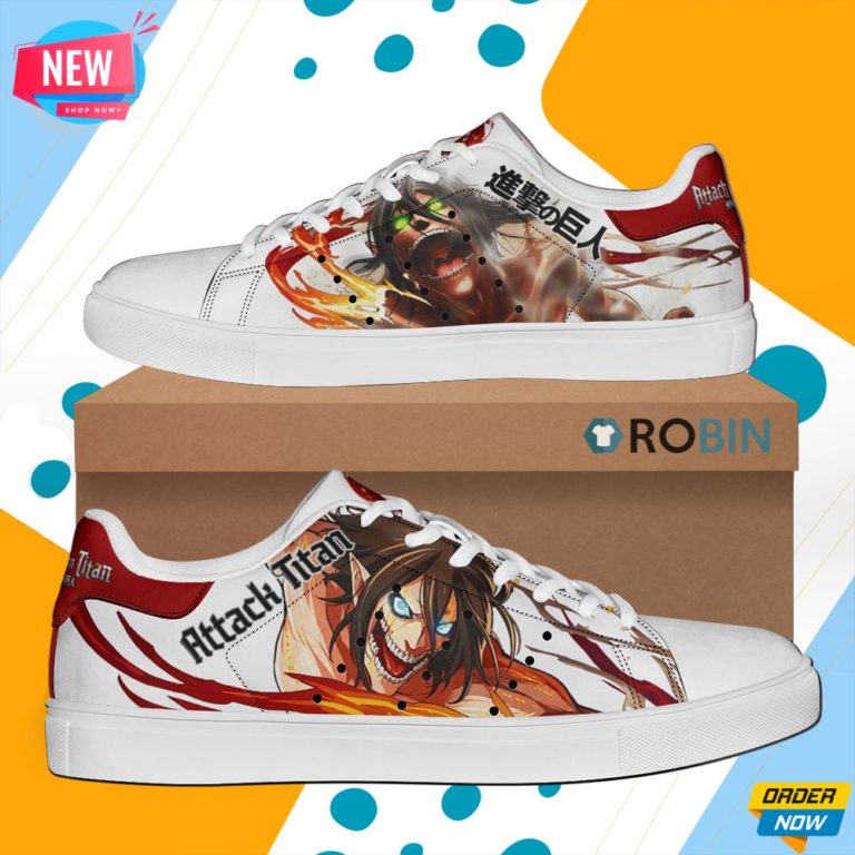 Eren Titan Skate Shoes Uniform Attack On Titan Anime Sneaker