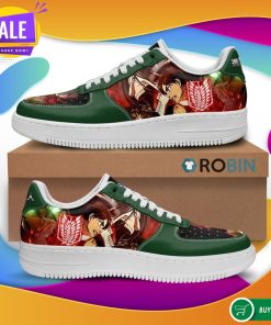 Eren Yeager Attack On Titan Air Force Sneakers AOT Anime Custom NAF Shoes