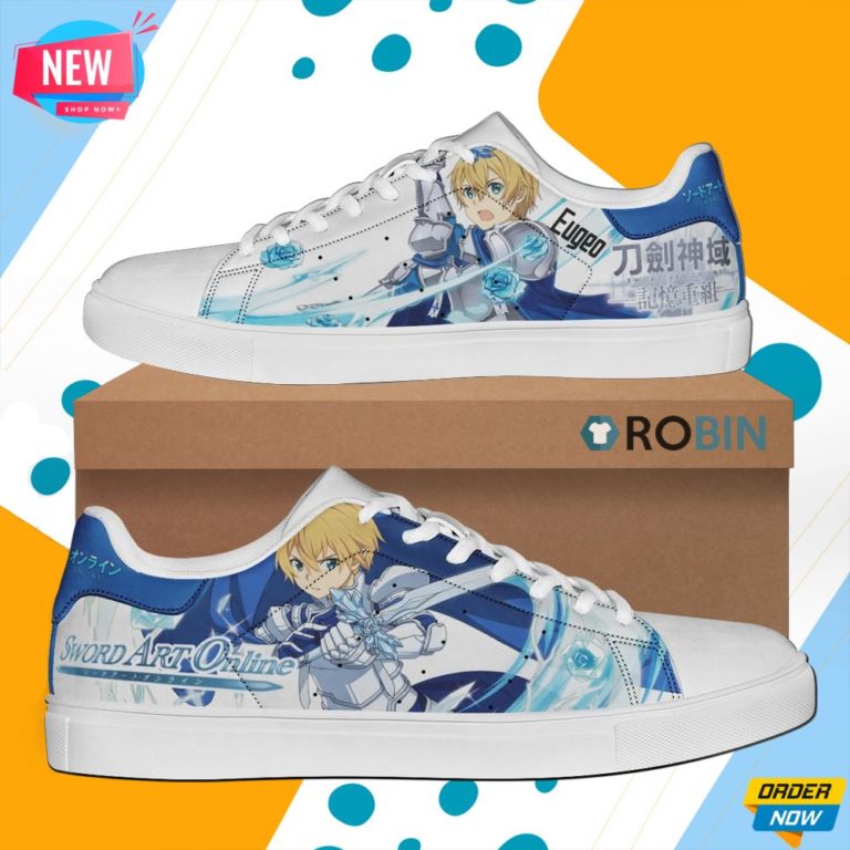 Eugeo Skate Shoes Fight Sword Art Online Anime Sneaker