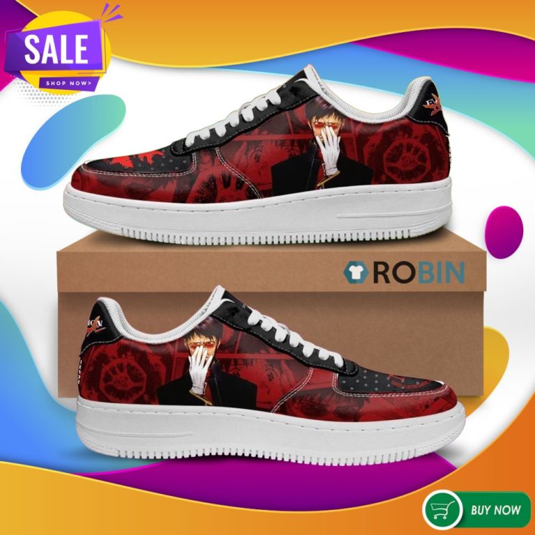 Evangelion Gendo Ikari Air Force Sneakers Neon Genesis Evangelion Shoes
