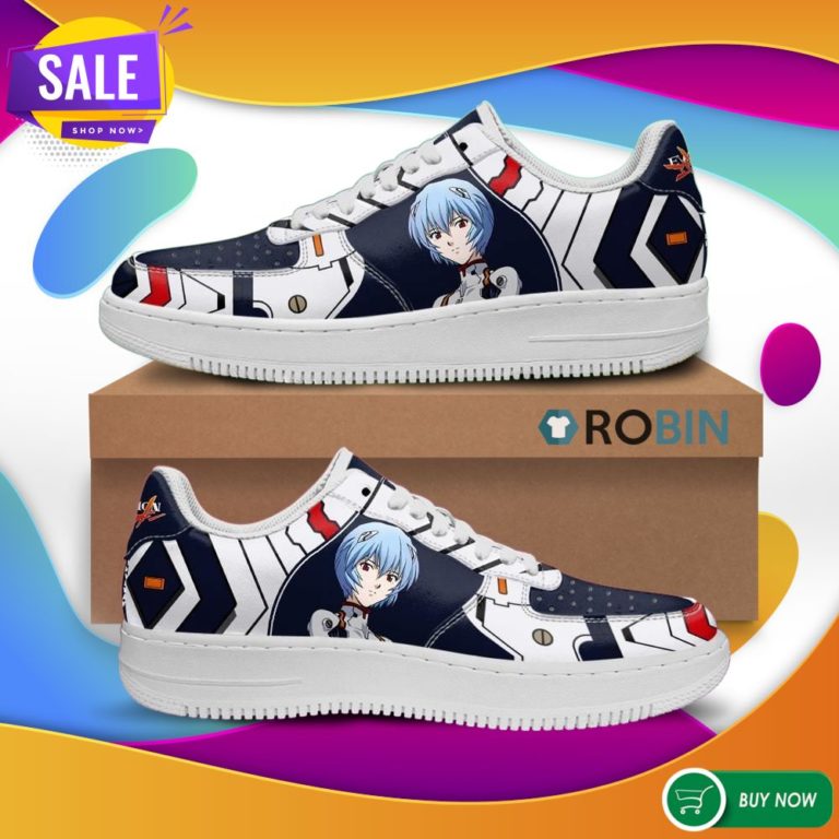 Evangelion Rei Ayanami Air Force Sneakers Neon Genesis Evangelion Shoes