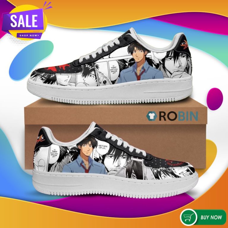 Evangelion Ryoji Kaji Air Force Sneakers Neon Genesis Evangelion Shoes