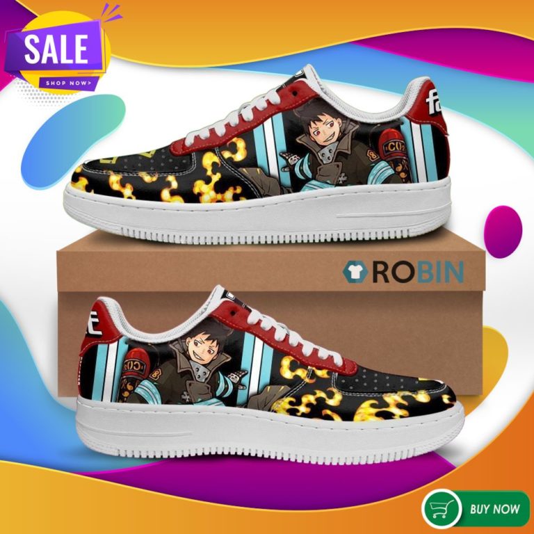 Fire Force Shinra Kusakabe Air Force Sneakers _ Custom NAF Shoes