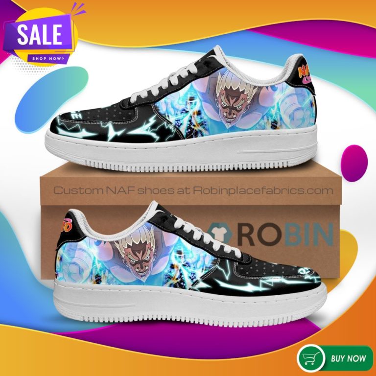 Fouth Raikage Air Force Sneakers Custom Naruto Anime NAF Shoes Leather