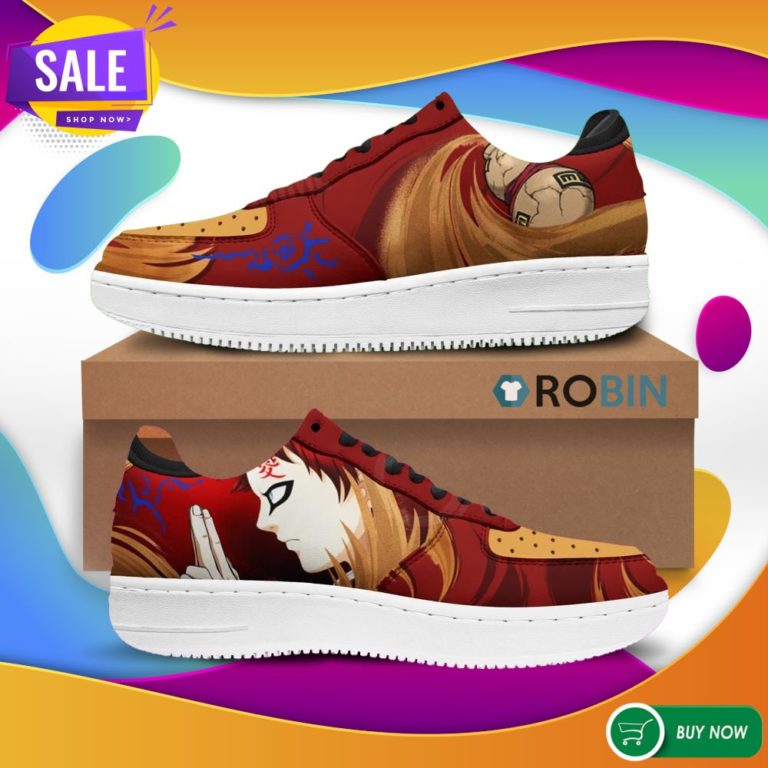 Gaara Air Force Sneaker Naruto  Anime NAF Shoes Jutsu Skill