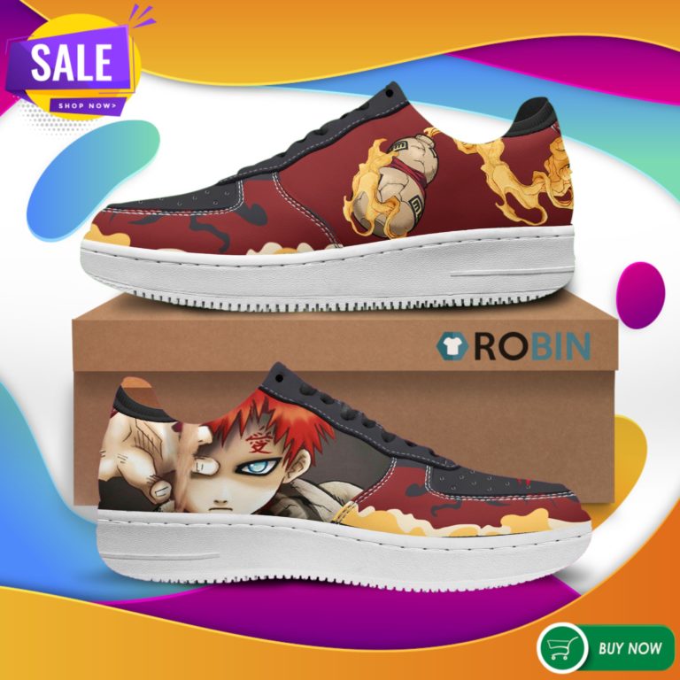 Gaara Air Force Sneakers Naruto Anime Custom NAF Shoes Custom