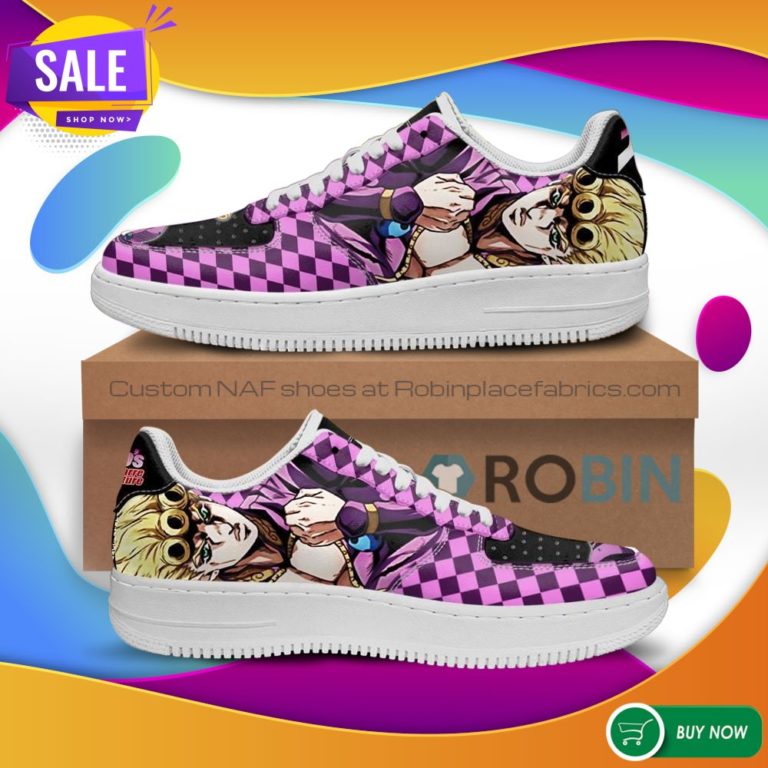 Giorno Giovanna Air Force Sneakers JoJo Anime NAF Shoes