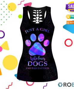 Girl Loves Dogs Hollow Tanktop & Legging Set