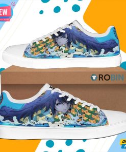 Giyu Tomioka Skate Shoes Demon Slayer Anime Custom Sneaker Giyu Tomioka Skate Shoes Demon Slayer Anime Custom Sneaker
