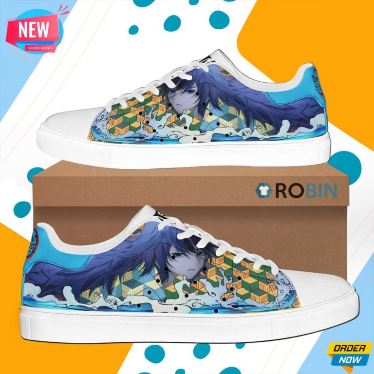 Giyu Tomioka Skate Shoes Demon Slayer Anime Custom Sneaker
