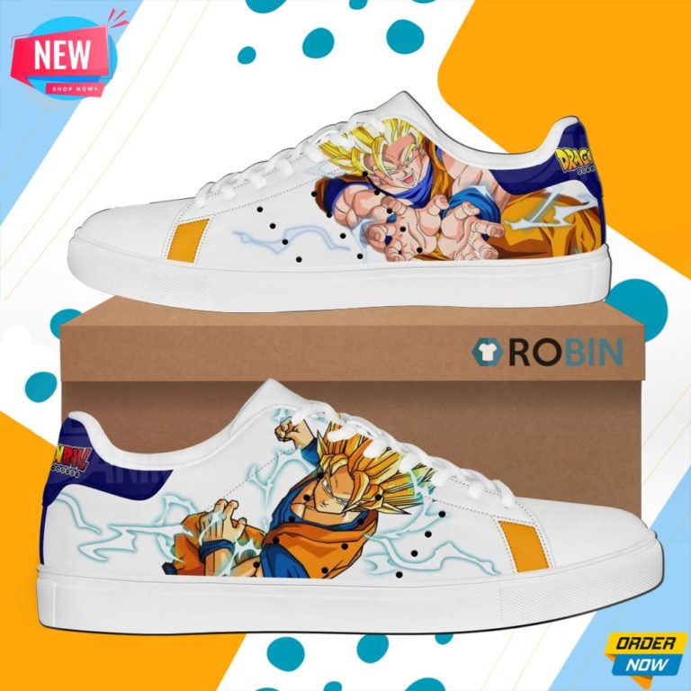 Goku Super Saiyan Skate Shoes Dragon Ball Anime Custom Sneaker