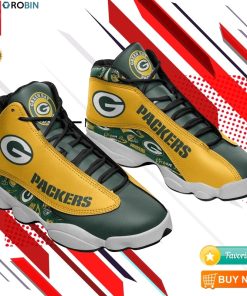 Green Bay Packers Football Team Sneakers Jordan 13 Shoes Green Bay Packers Football Team Sneakers Jordan 13 Shoes