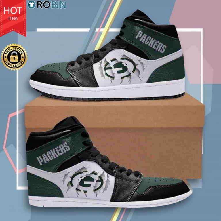 Green Bay Packers Nfl Shoes – Jordan 1 High Sneaker