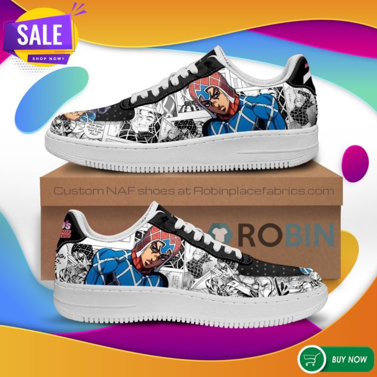 Guido Mista Air Force Sneakers Manga Style JoJo’s Anime NAF Shoes