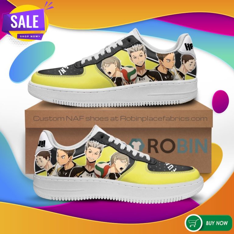 Haikyuu Fukurodani Academy Air Force Sneakers Team Haikyuu Anime NAF Shoes