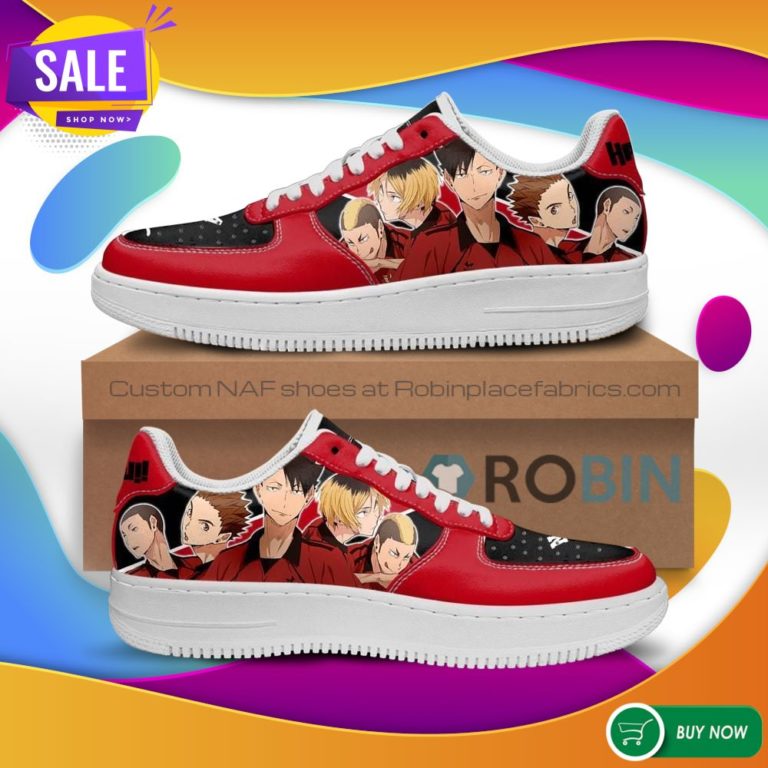 Haikyuu Nekoma High Air Force Sneakers Team Haikyuu Anime NAF Shoes