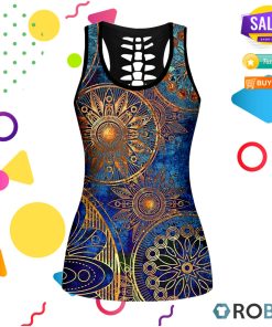 Hippie Mandala 3D Hollow Tanktop & Legging
