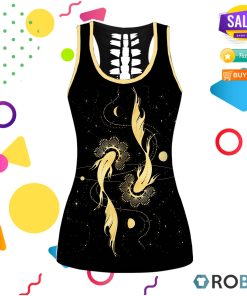 Hippie Mandala Full Print Hollow Tanktop & Legging