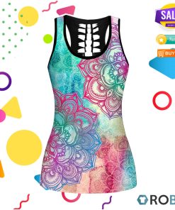 Hippie Mandala Hollow Tanktop & Legging Set _ Hippie Mandala Hollow Tanktop & Legging Set _