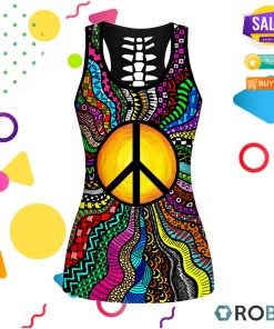 Hippie Mandala Hollow Tanktop & Legging Set