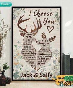 I Choose You To Do Life With Hand Poster and Canvas