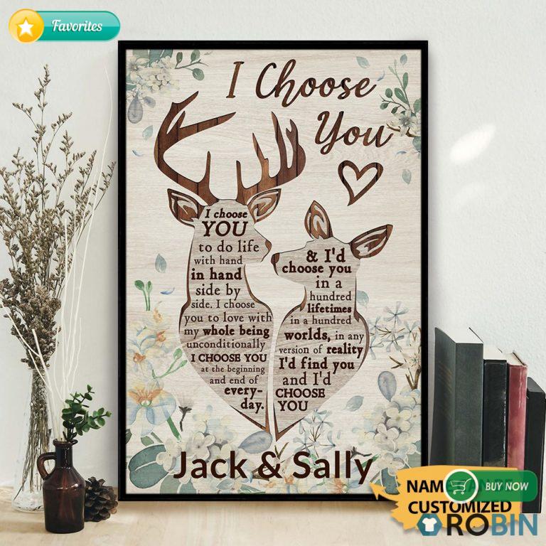 I Choose You To Do Life With Hand Poster and Canvas