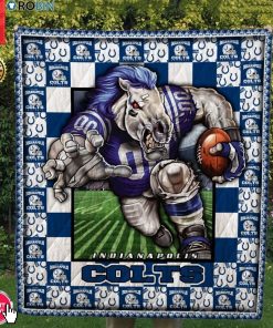 Indianapolis Colts Football Quilt Blanket Indianapolis Colts Football Quilt Blanket