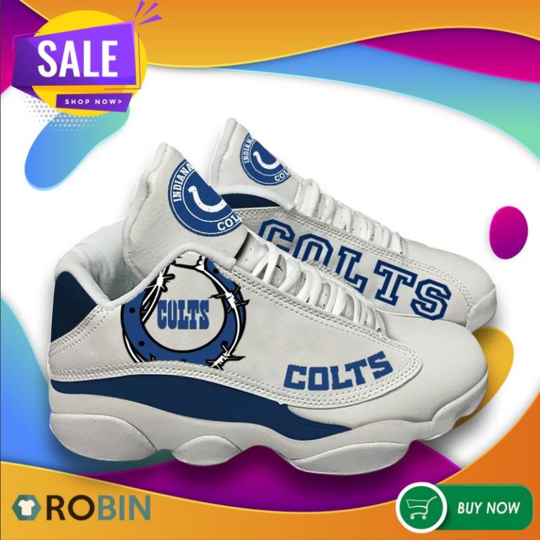 Indianapolis Colts Football Team Air Jordan 13 Sneakers