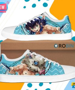 Inosuke Hashibira Skate Shoes Demon Slayer Anime Custom Sneaker Inosuke Hashibira Skate Shoes Demon Slayer Anime Custom Sneaker