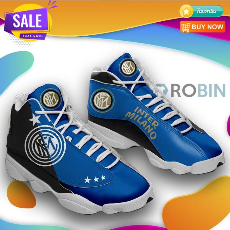 Inter Milan Air Jordan 13 Shoes Football Sneakers