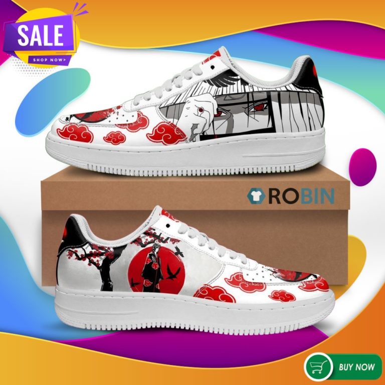 Itachi Akatsuki Air Force Sneakers Naruto  Anime NAF Shoes