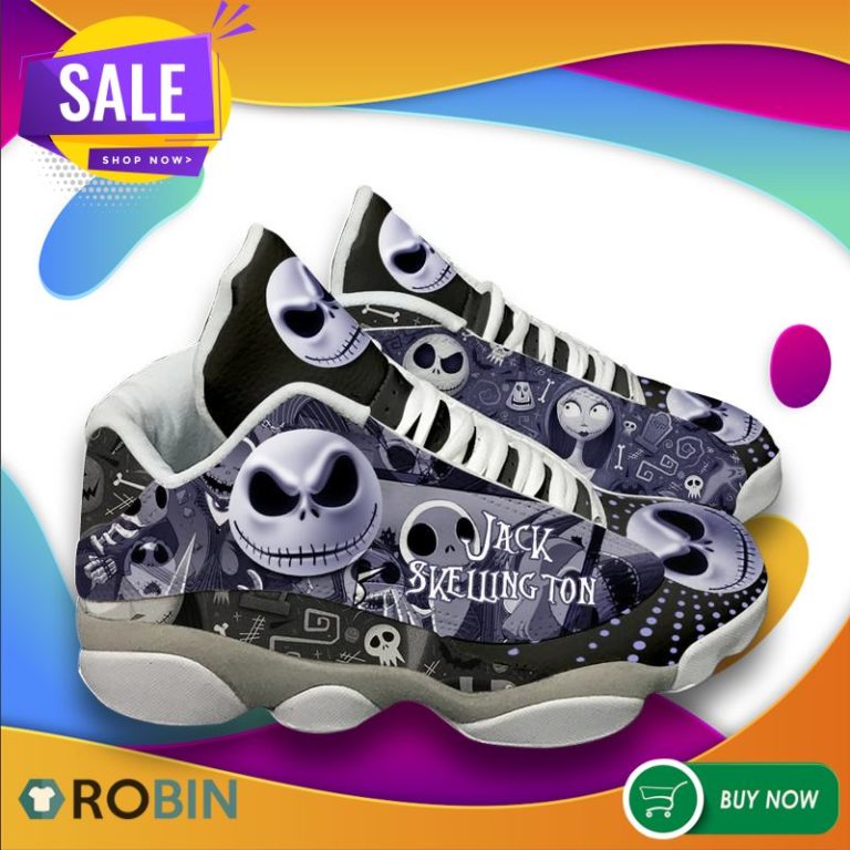 Jack Skellington Shoes Air Jordan 13 Sneakers V