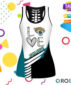 Jacksonville Jaguars Love Hollow Tanktop & Legging Set Jacksonville Jaguars Love Hollow Tanktop & Legging Set