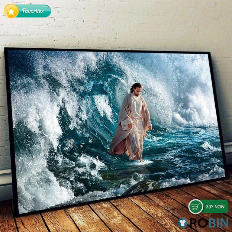 Jesus He Walks On Water Poster And Canvas