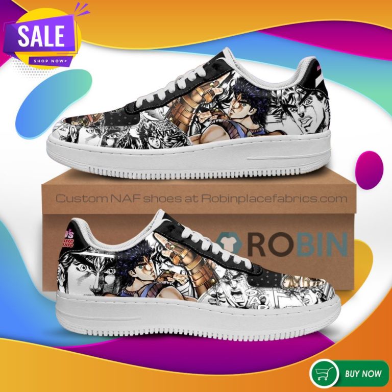 Jonathan Joestar Air Force Sneakers Manga Style JoJo’s Anime NAF Shoes