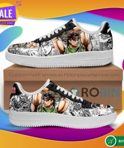 Joseph Joestar Air Force Sneakers Manga Style JoJo’s Anime NAF Shoes