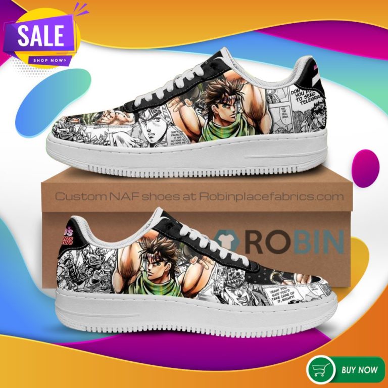 Joseph Joestar Air Force Sneakers Manga Style JoJo’s Anime NAF Shoes