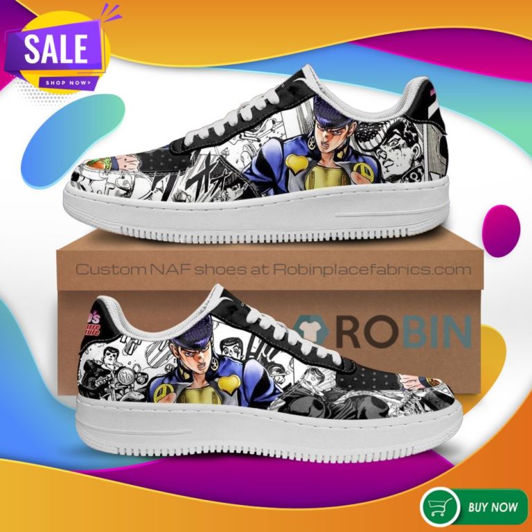 Josuke Higashikata Air Force Sneakers Manga Style JoJo’s Anime NAF Shoes