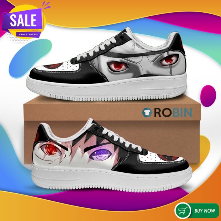 Kakashi and Obito Air For Sneakers Eyes Naruto Anime Custom NAF Shoes